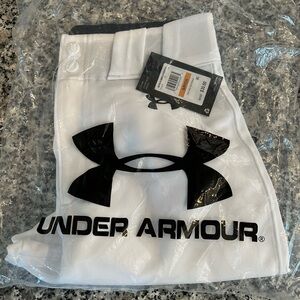 Under Armour- White baseball pants- Men’s size Small- Brand new in package!